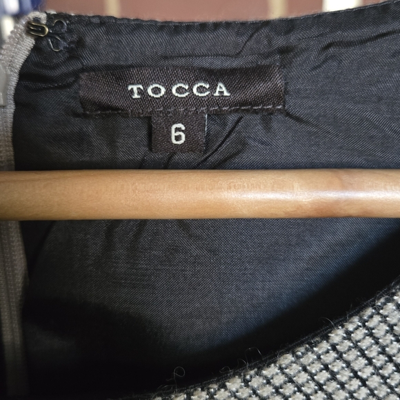 Tocca WOOL Blend Chic Office Date Textured Midi Dress Sz 6 - Picture 3 of 4